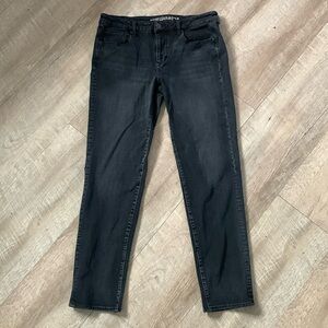 American Eagle Skinny Tall Jeans Size 14 Long Black Dwnim